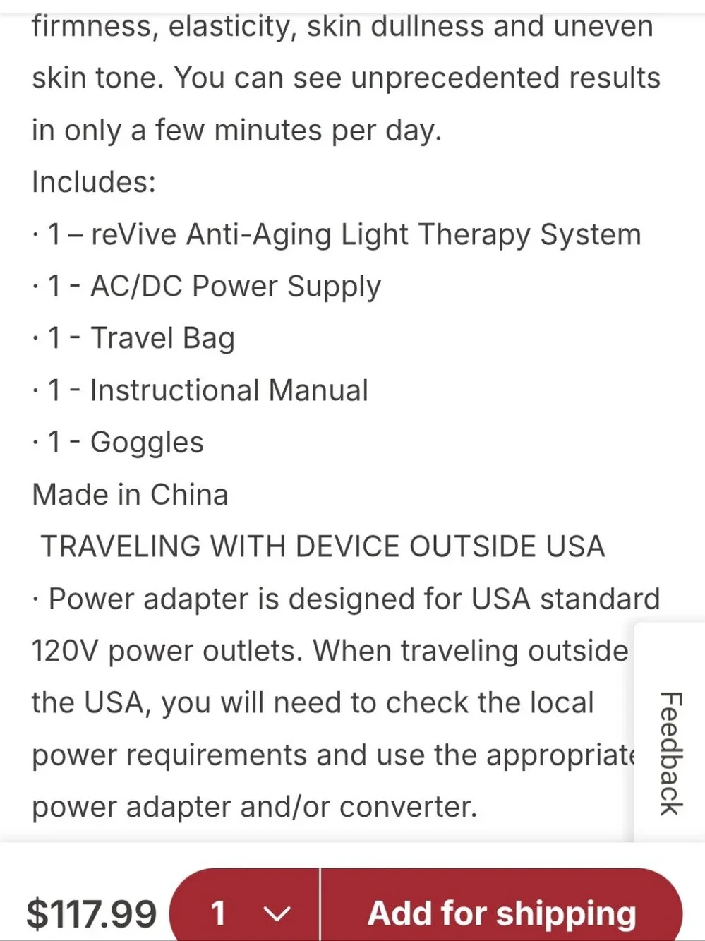 Handheld LED Red Light  Skin Therapy Wand